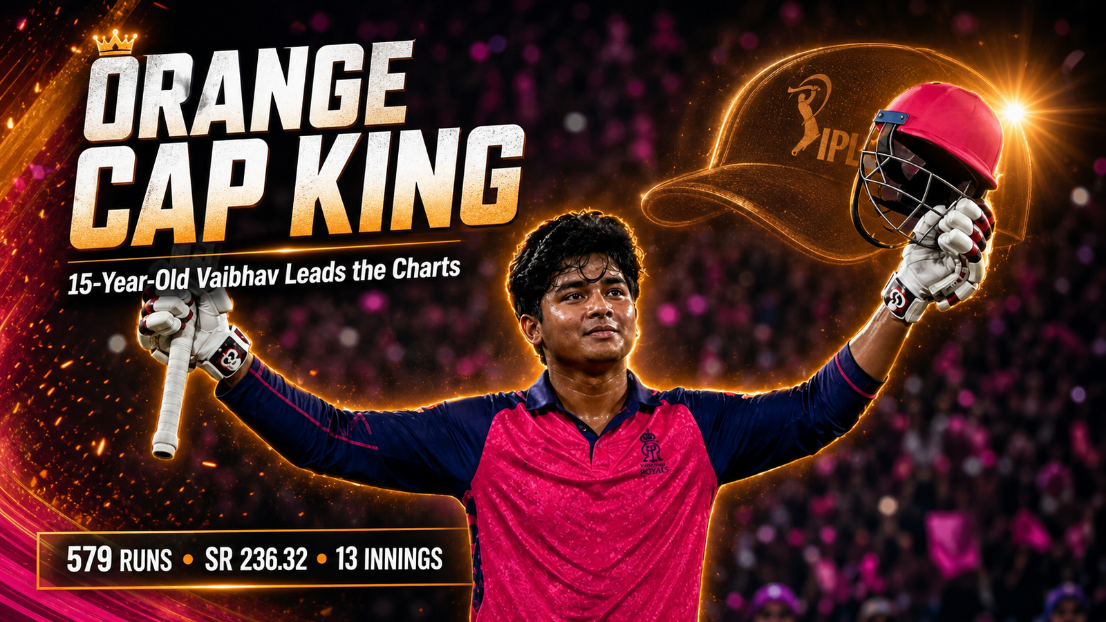 15-Year-Old Vaibhav Sooryavanshi Dominates IPL Orange Cap Race