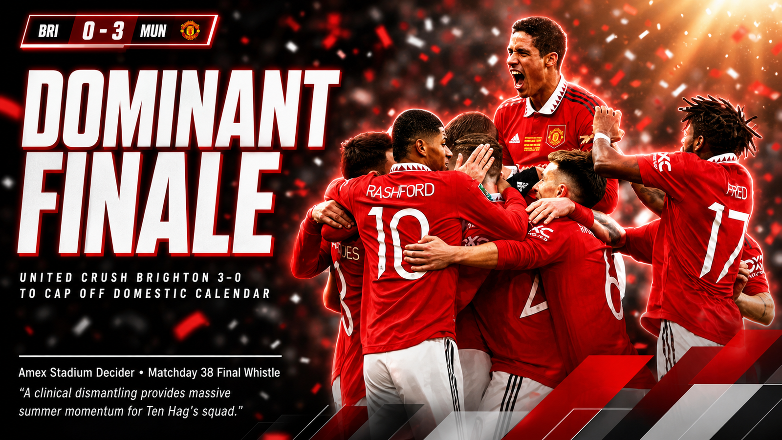Manchester United Crush Brighton to Finish Season in Style