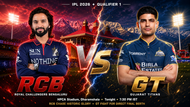 RCB Hold Edge Over GT in High-Stakes IPL 2026 Qualifier 1