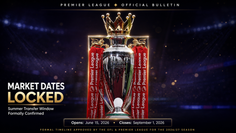 Premier League Confirms 2026 Summer Transfer Window Dates