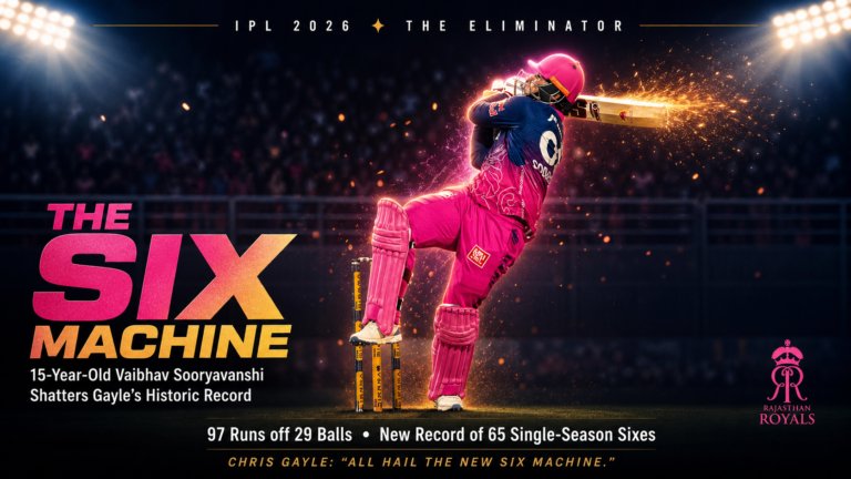 Vaibhav Sooryavanshi Breaks Gayle’s Six Record in IPL Carnage