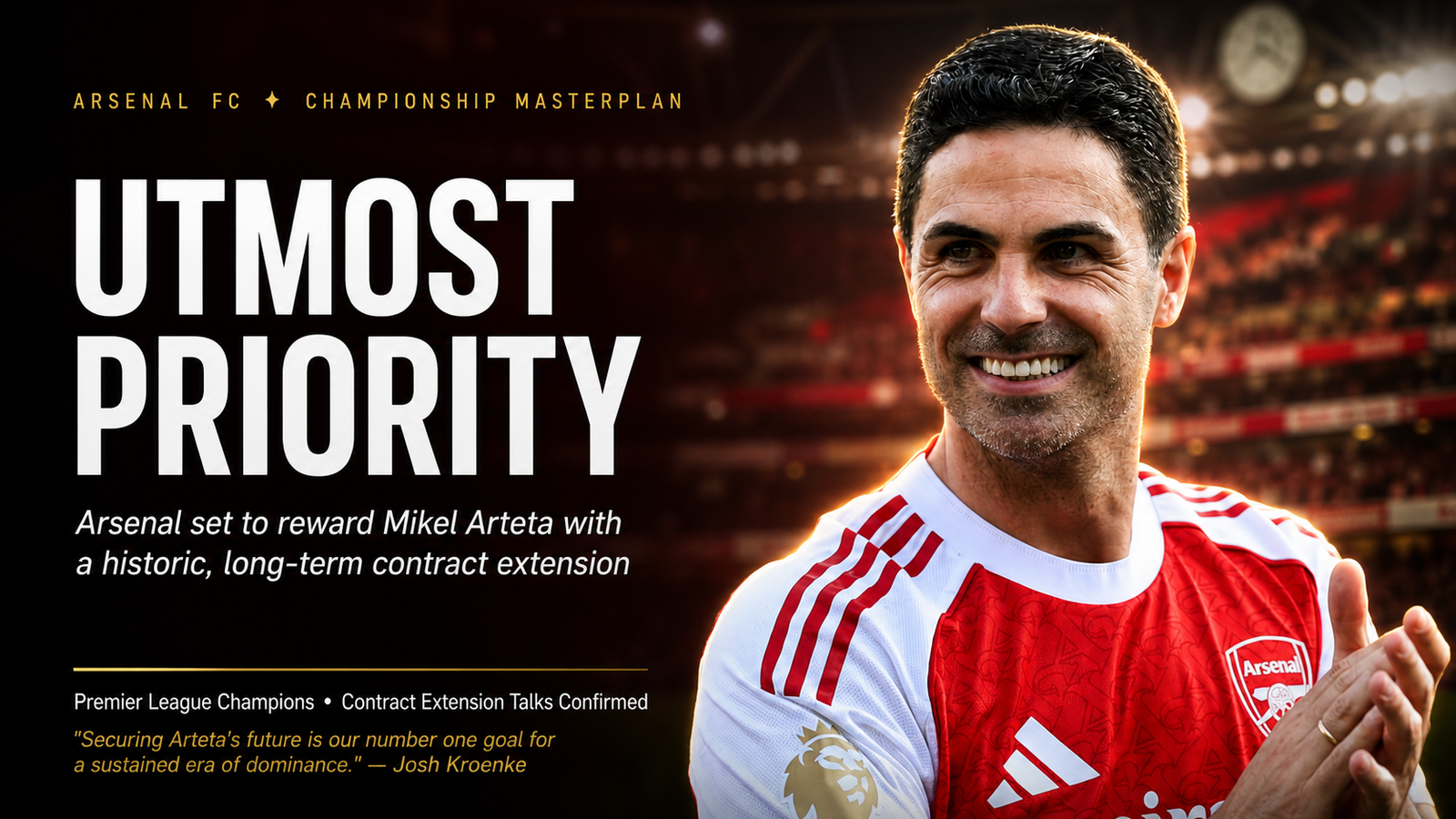 Arsenal Move to Secure Mikel Arteta With Historic New Deal