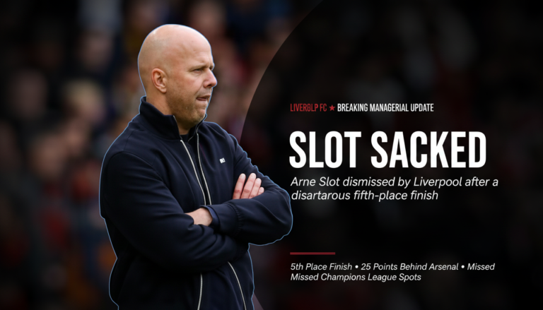 Arne Slot sacked by Liverpool