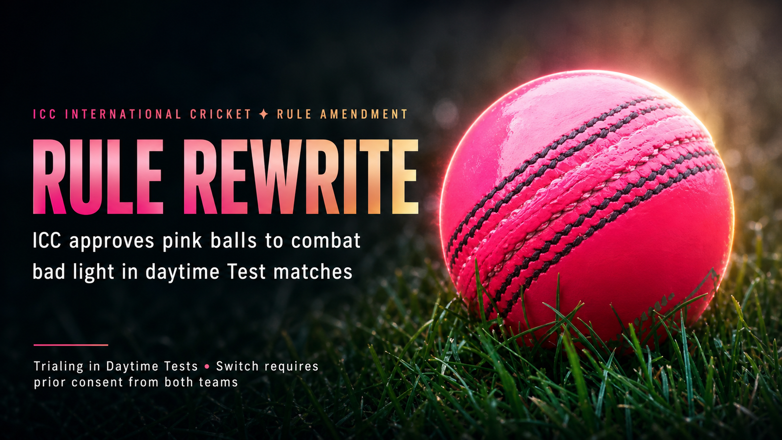 ICC pink ball rule change