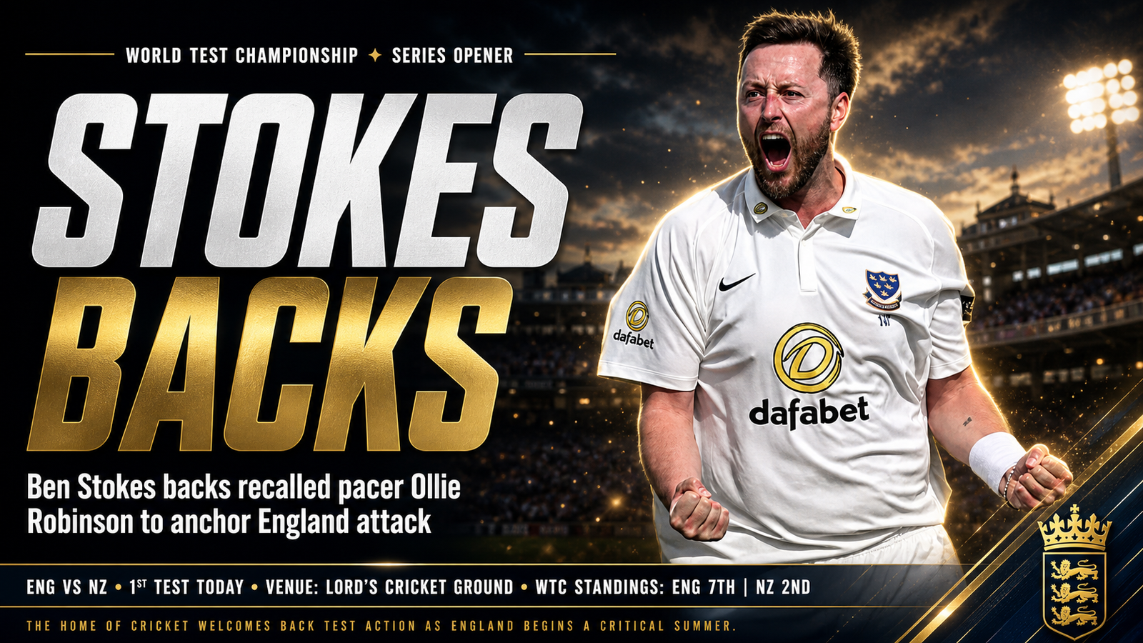 Ben Stokes Ollie Robinson