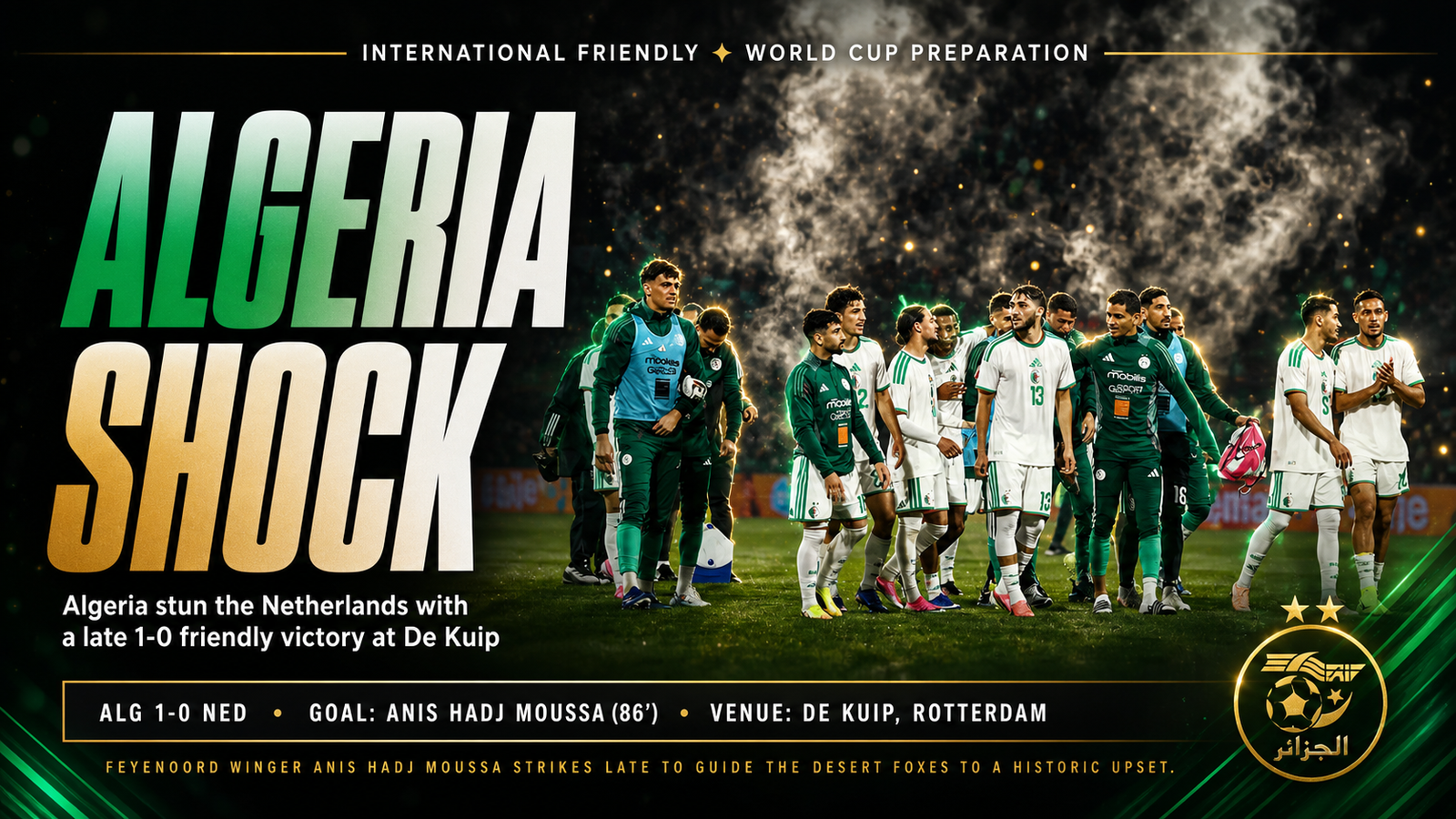Algeria vs Netherlands friendly