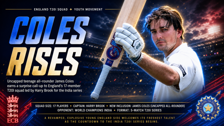 James Coles England squad