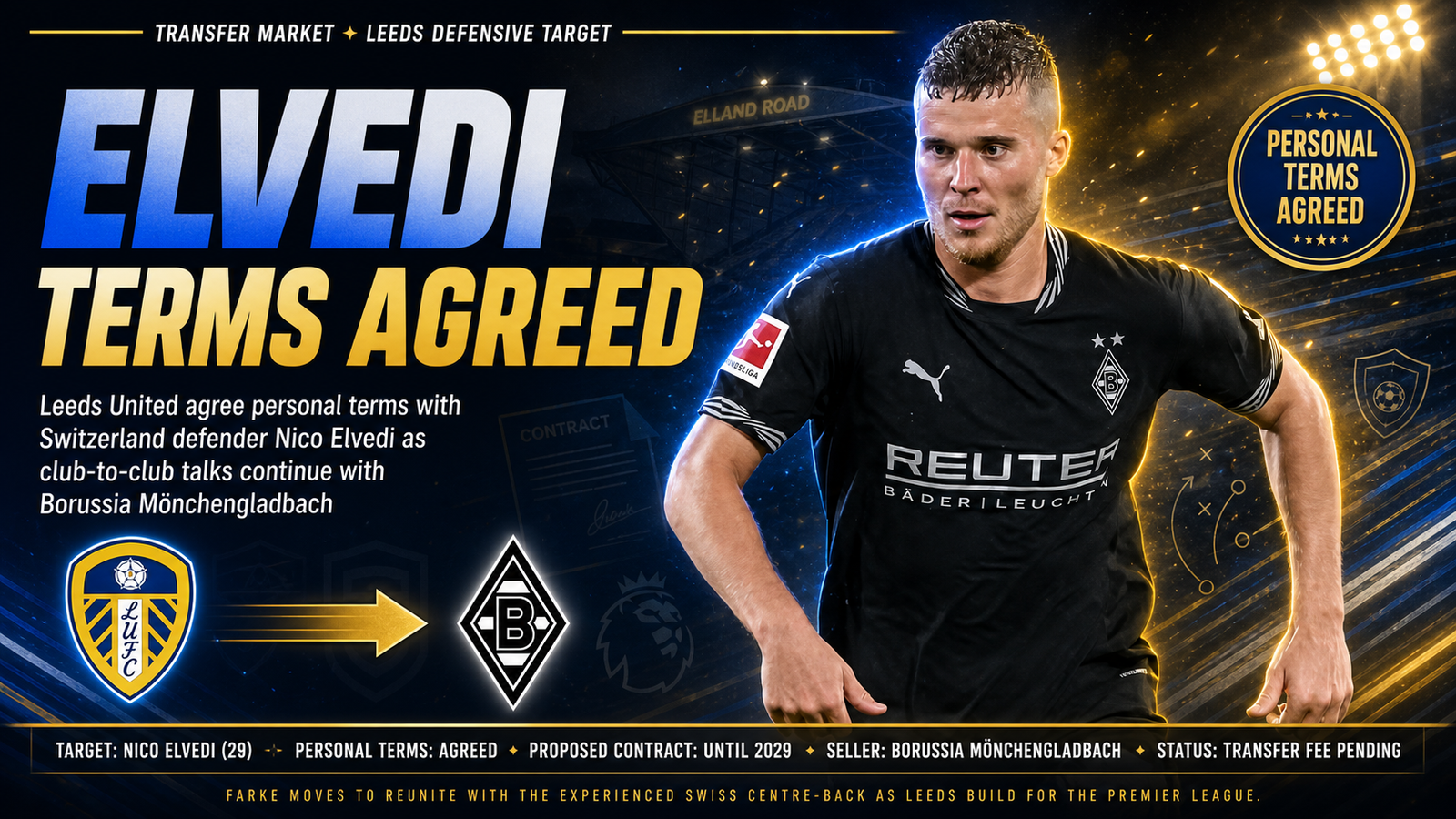 Leeds United Nico Elvedi transfer