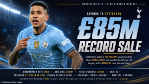 Savinho Tottenham 85 million deal
