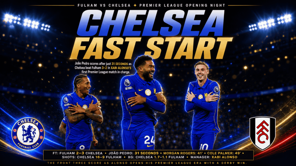 Chelsea beat Fulham 3-2 Alonso debut