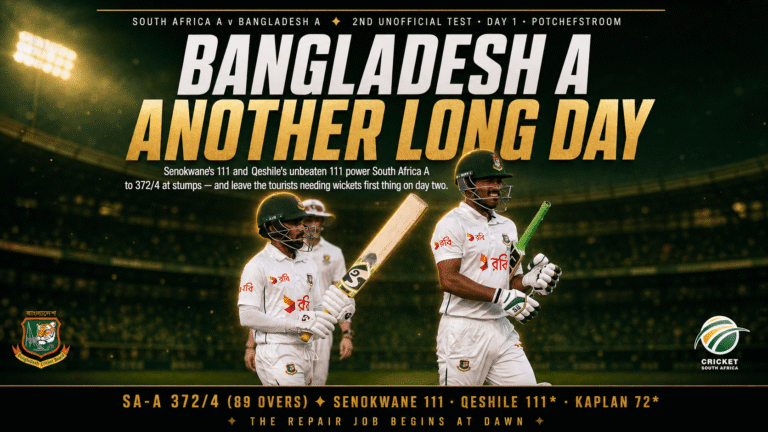 Bangladesh A South Africa A second unofficial Test