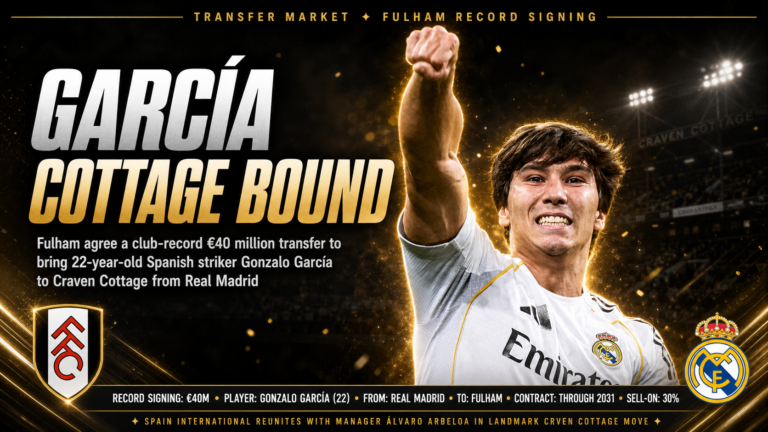 Fulham Gonzalo Garcia transfer Real Madrid