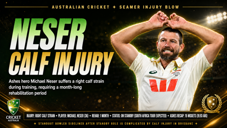 Michael Neser calf injury Ashes hero