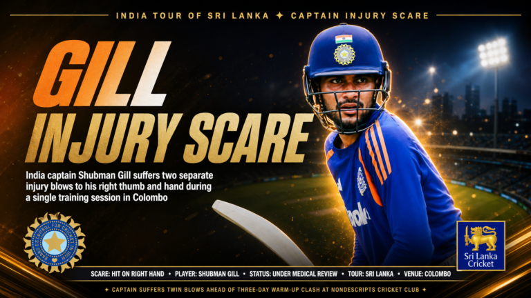 Shubman Gill injury scare Sri Lanka