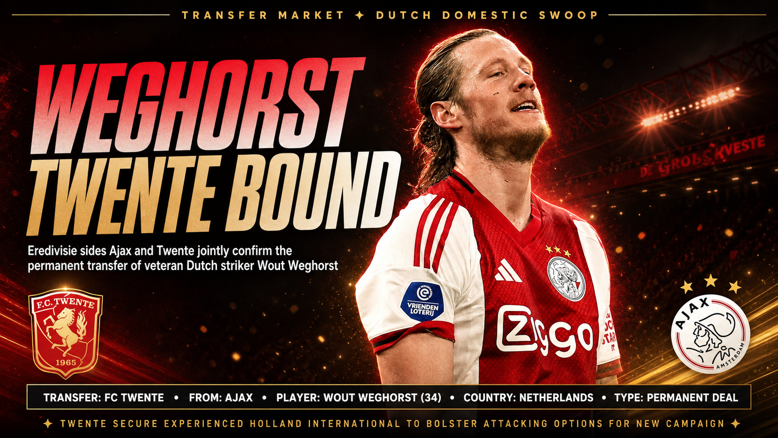 Wout Weghorst Twente transfer Ajax