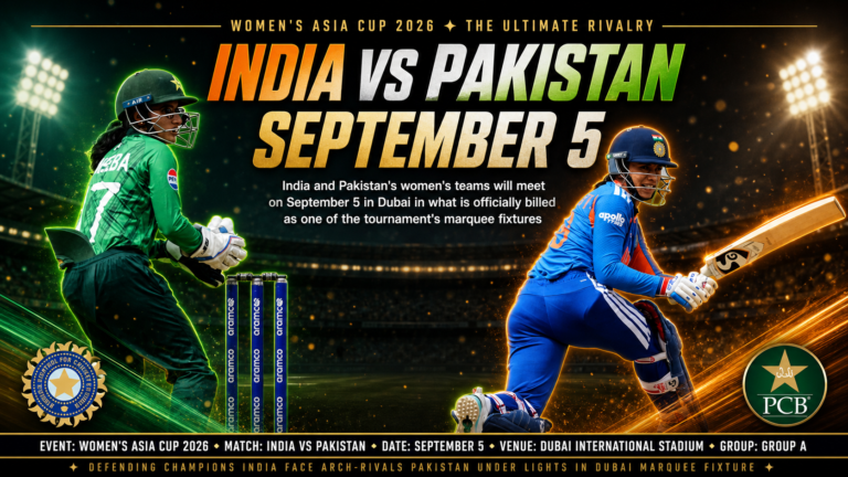 India Pakistan Women's Asia Cup September 5