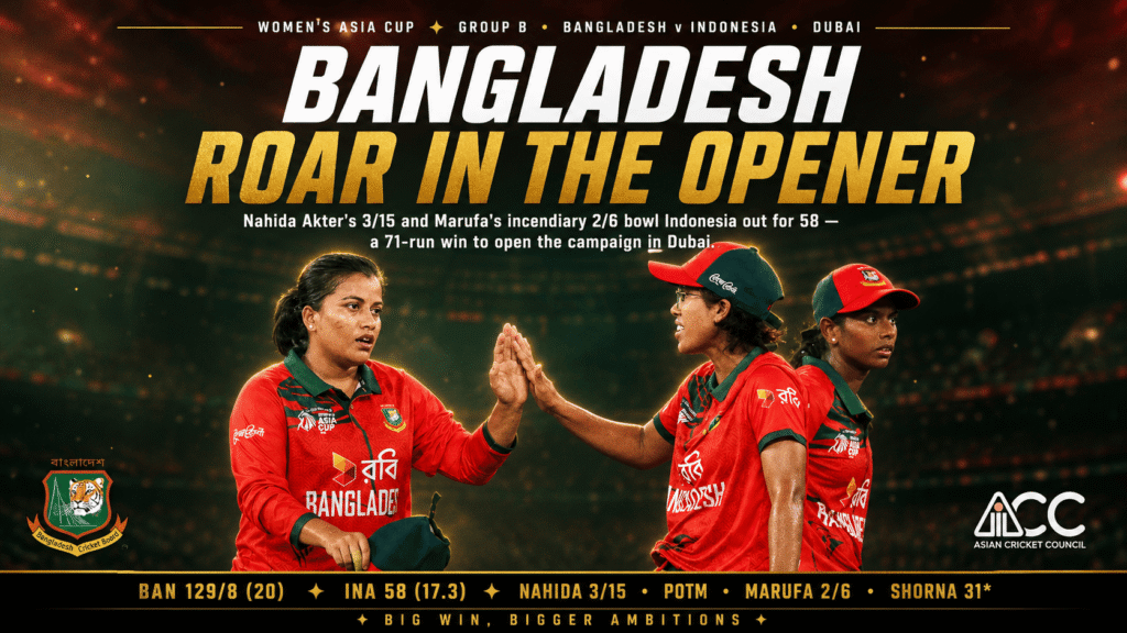 Bangladesh women Indonesia Asia Cup result